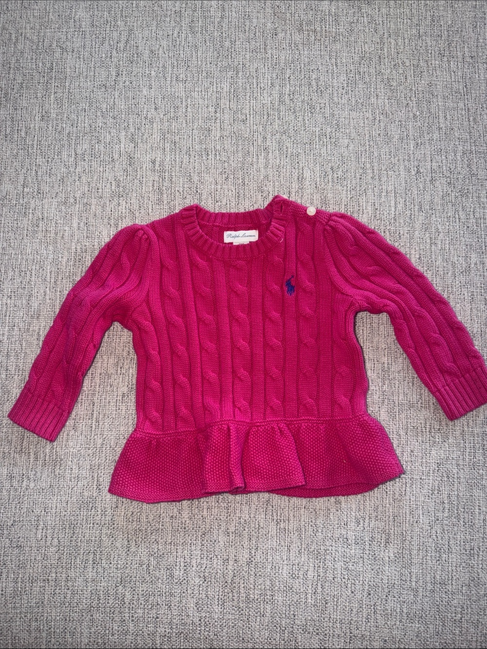POLO RALPH LAUREN PEPLUM SWEATER SIZE 12